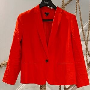 Orange Cropped Blazer